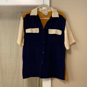 Vintage silk bowling shirt Pierre Cardin